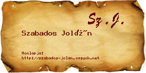 Szabados Jolán névjegykártya